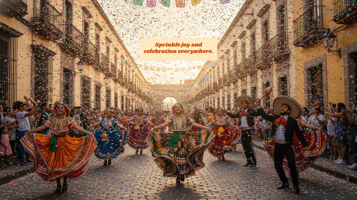 Free Confetti Fiesta Cinco De Mayo Background Template to Edit Online