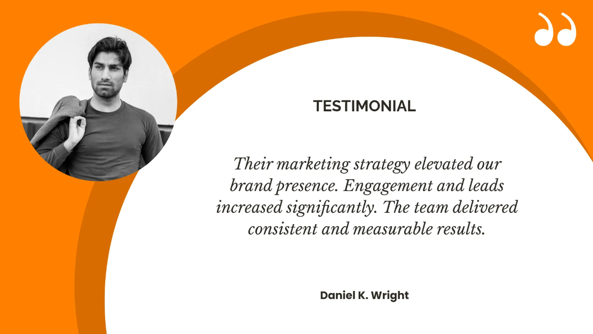 Free Professional Marketing Testimonial Template to Edit Online