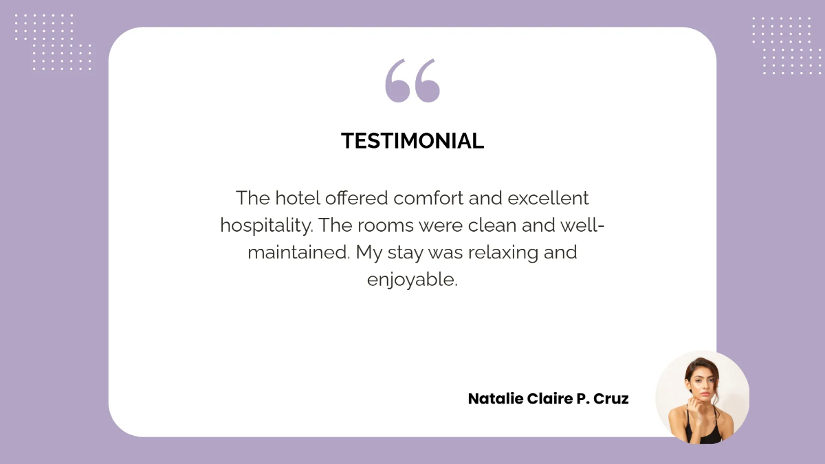 Free Brown Hotel Testimonial Template to Edit Online