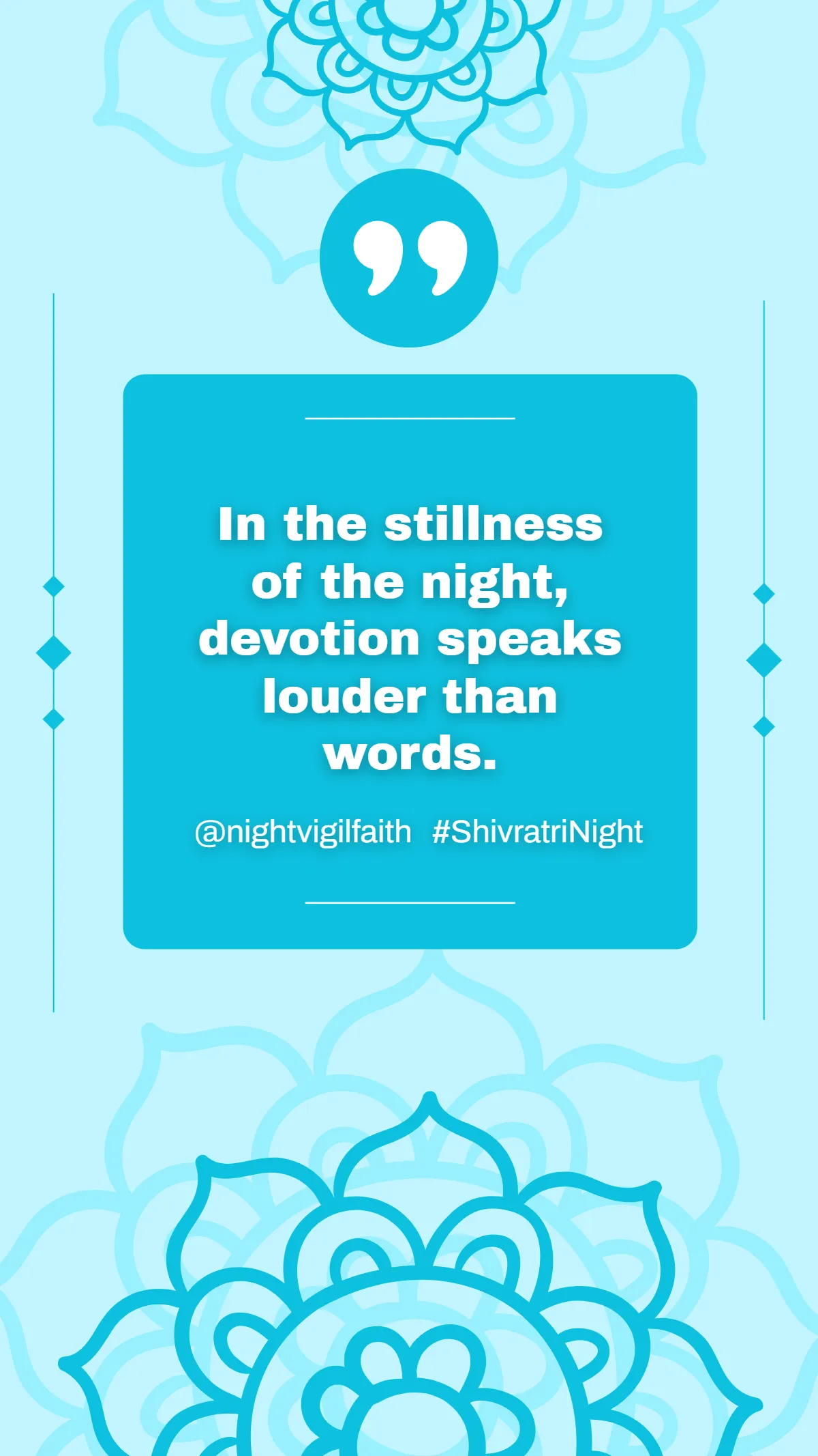 Free Night Vigil Maha Shivratri Quote Template to Edit Online