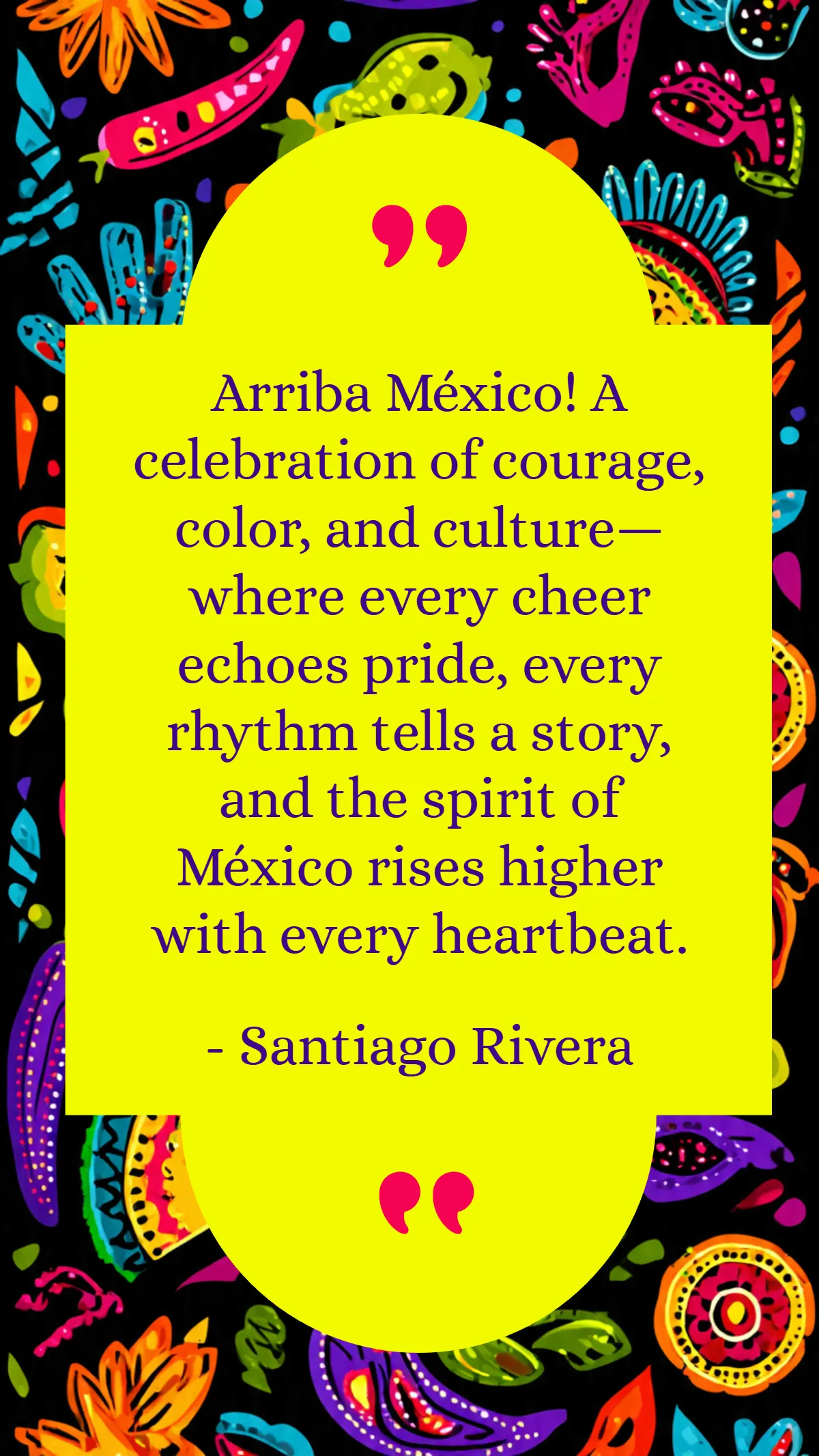 Free Arriba México Cinco De Mayo Quote Template to Edit Online