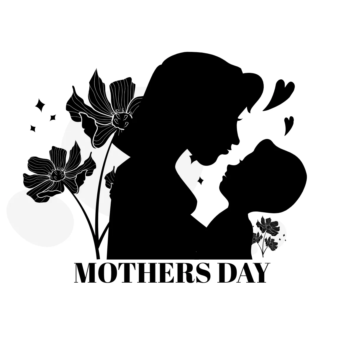 Black Mother's Day Clip Art Templates