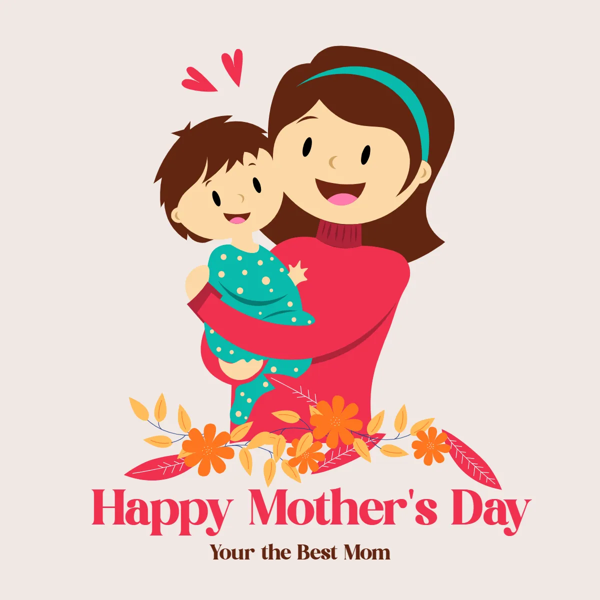 Mother's Day Smile Clip Art Templates
