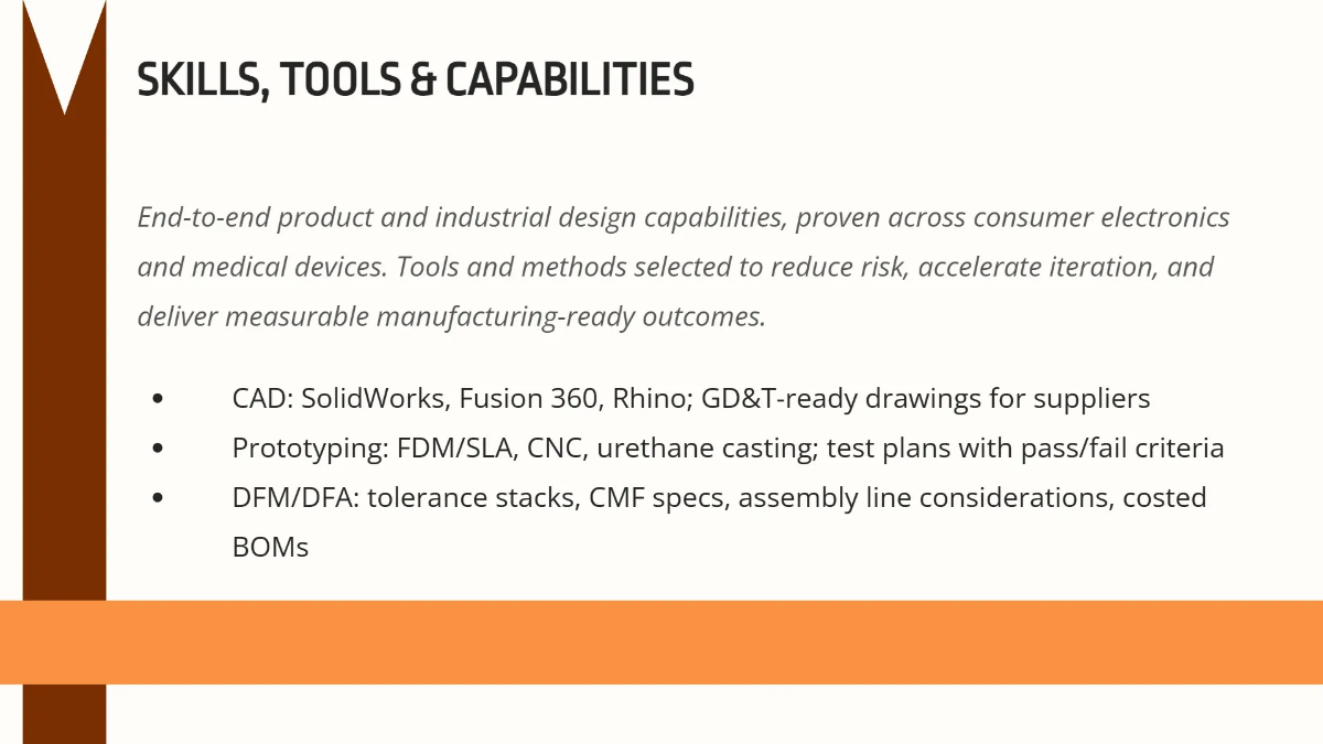 Free Product & Industrial Design Portfolio Template to Edit Online
