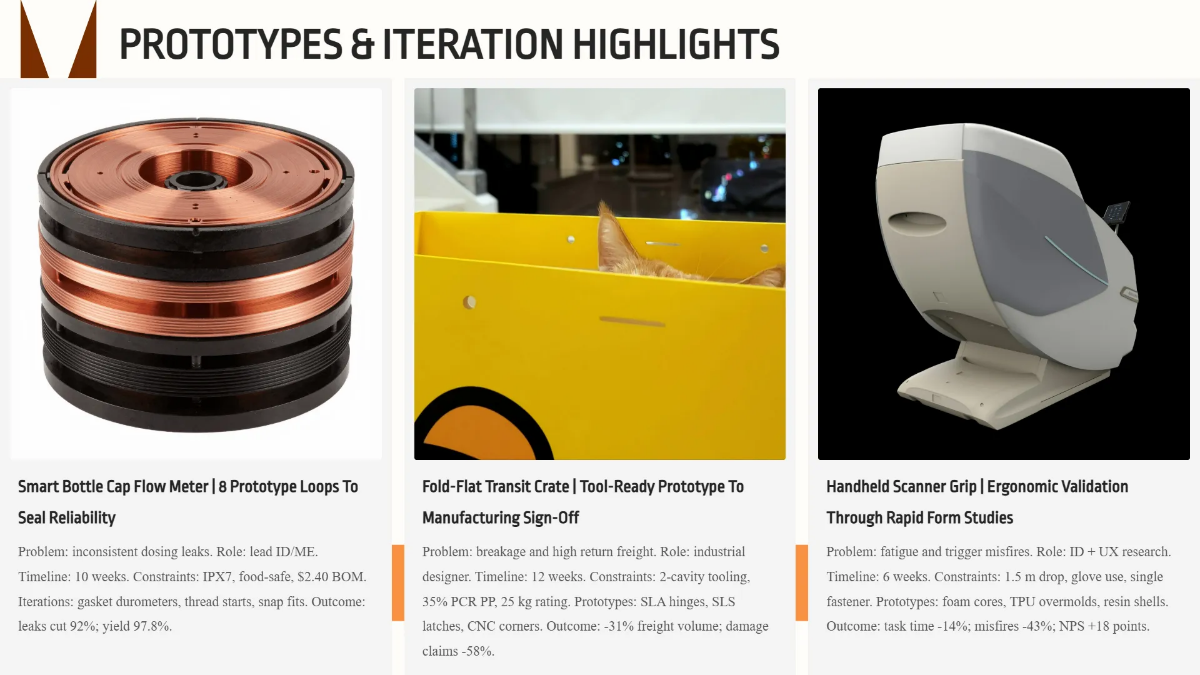 Free Product & Industrial Design Portfolio Template to Edit Online