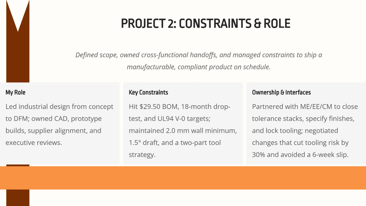Free Product & Industrial Design Portfolio Template to Edit Online