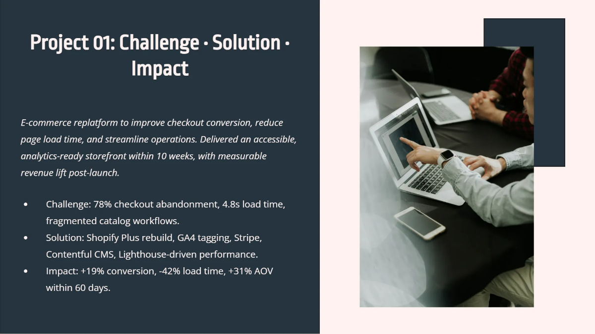 Free Modern Creative Portfolio Deck Template to Edit Online