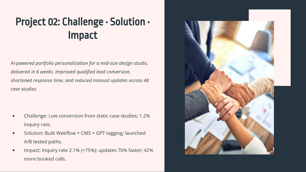 Free Modern Creative Portfolio Deck Template to Edit Online