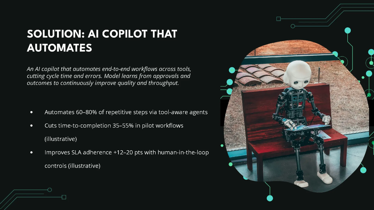 Free AI & Tech Startup Series A Pitch Deck Template to Edit Online