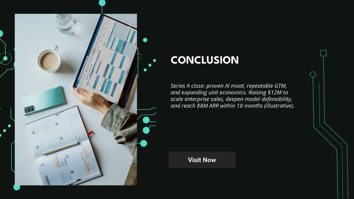 Free AI & Tech Startup Series A Pitch Deck Template to Edit Online