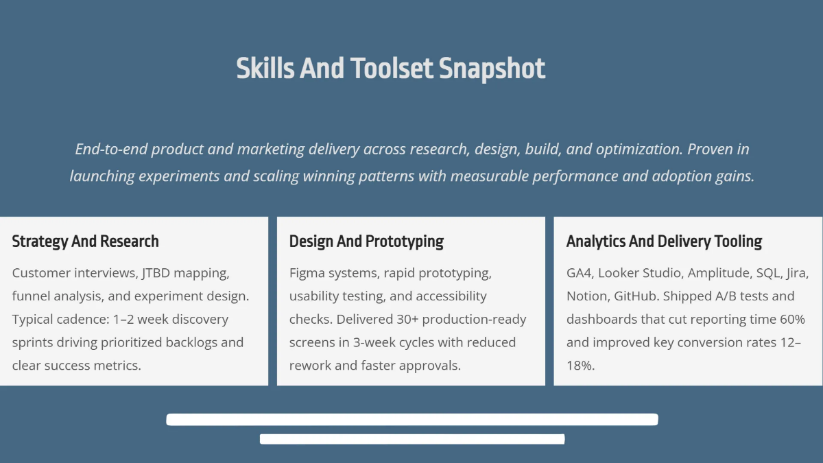 Free Portfolio Presentation with Visual Storytelling Template to Edit Online