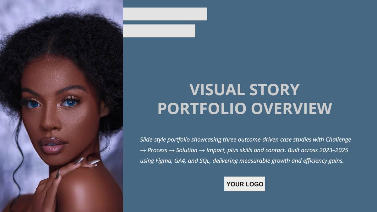 Free Portfolio Presentation with Visual Storytelling to Edit Online
