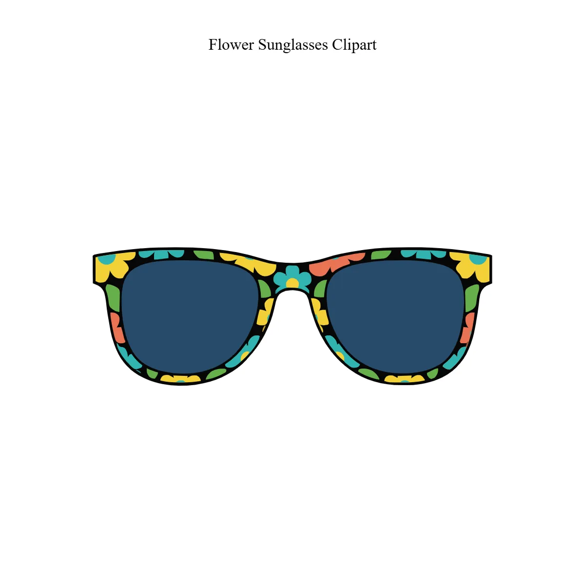 Flower Sunglasses Clipart
