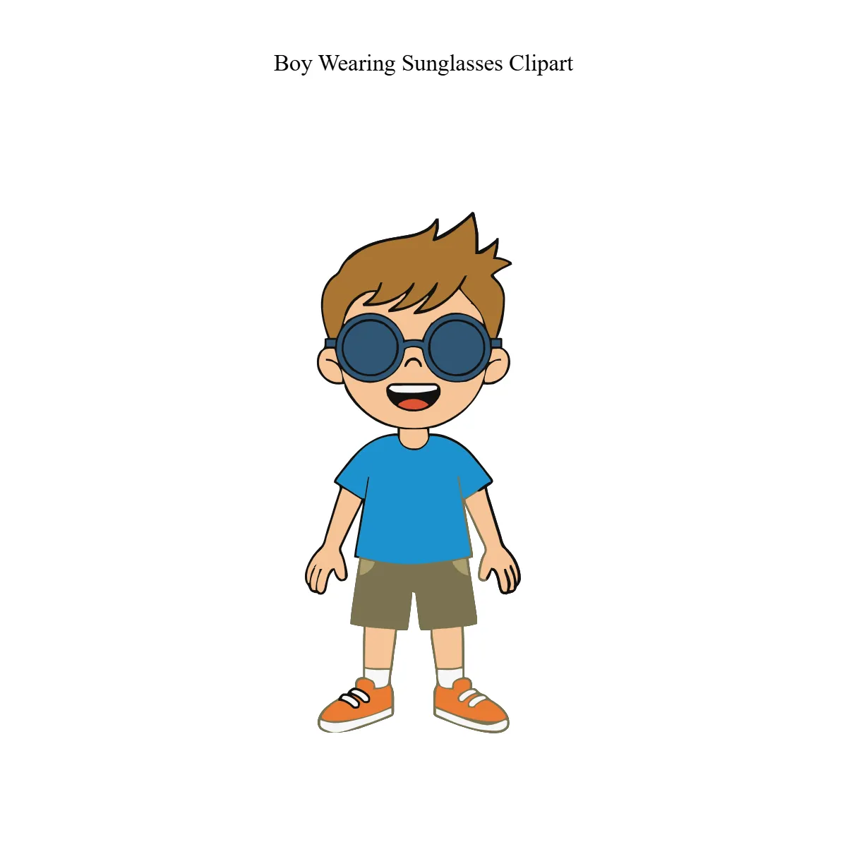 Boy Wearing Sunglasses Clipart