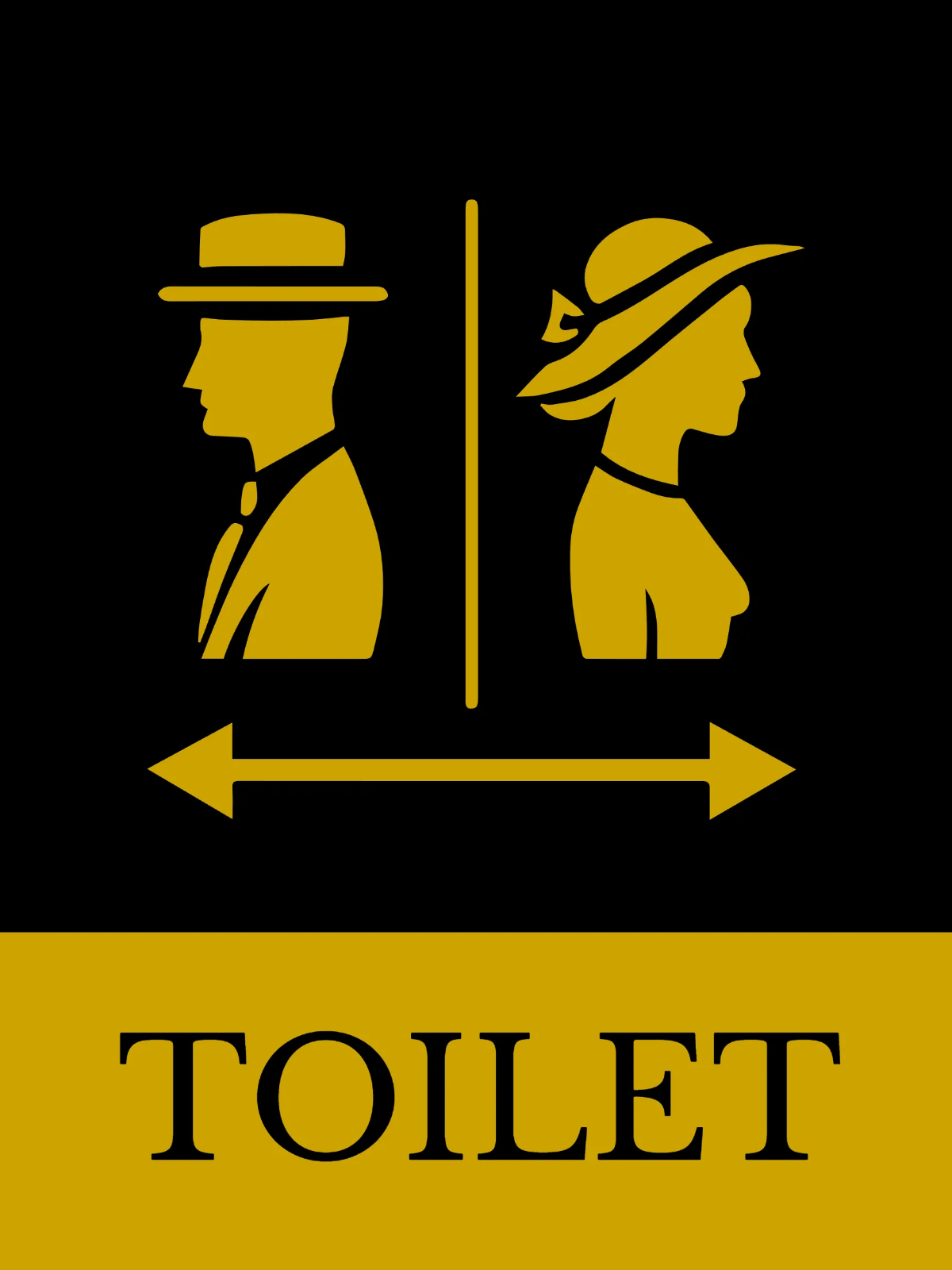 Free Toilet Creative Sign Template to Edit Online