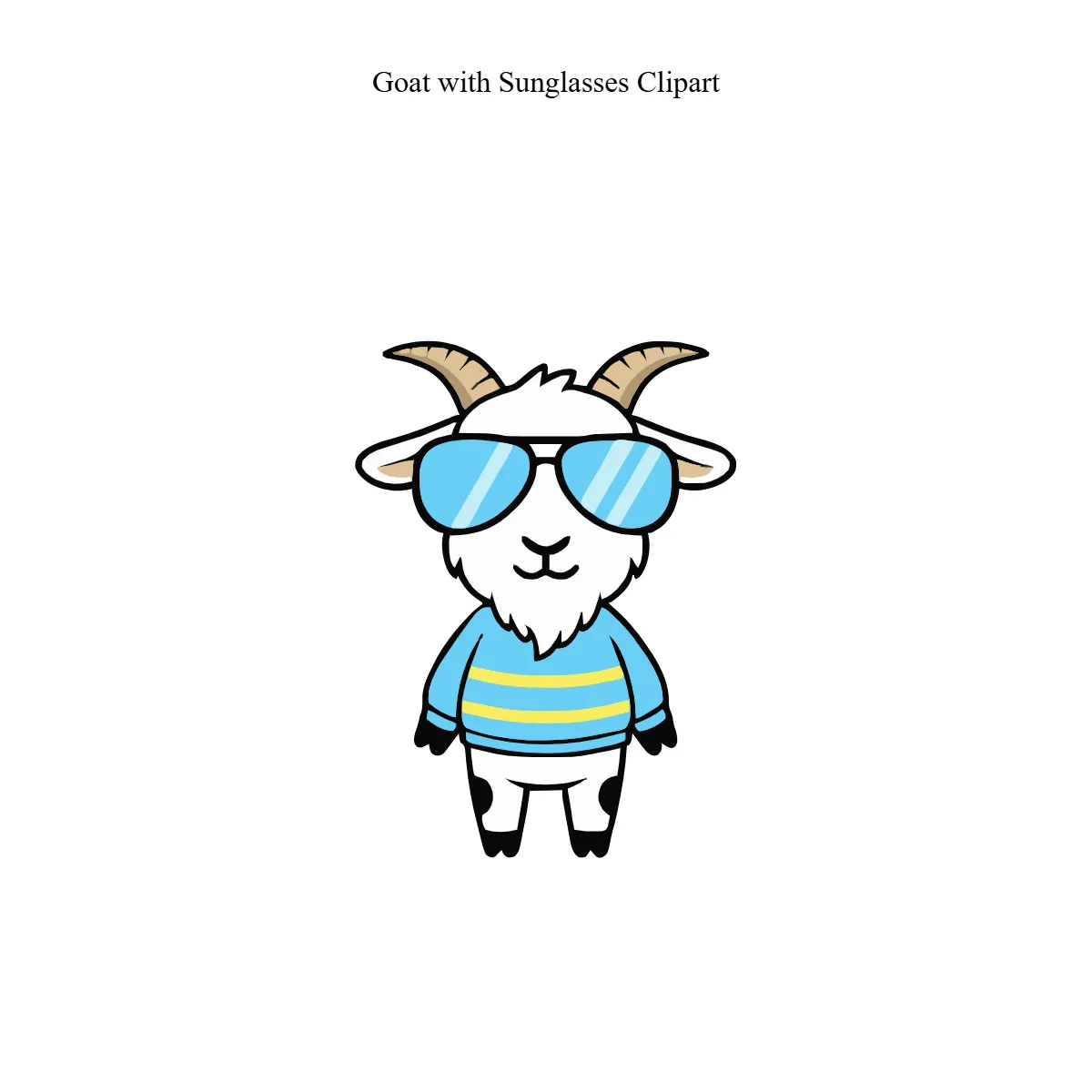 Goat with Sunglasses Clipart