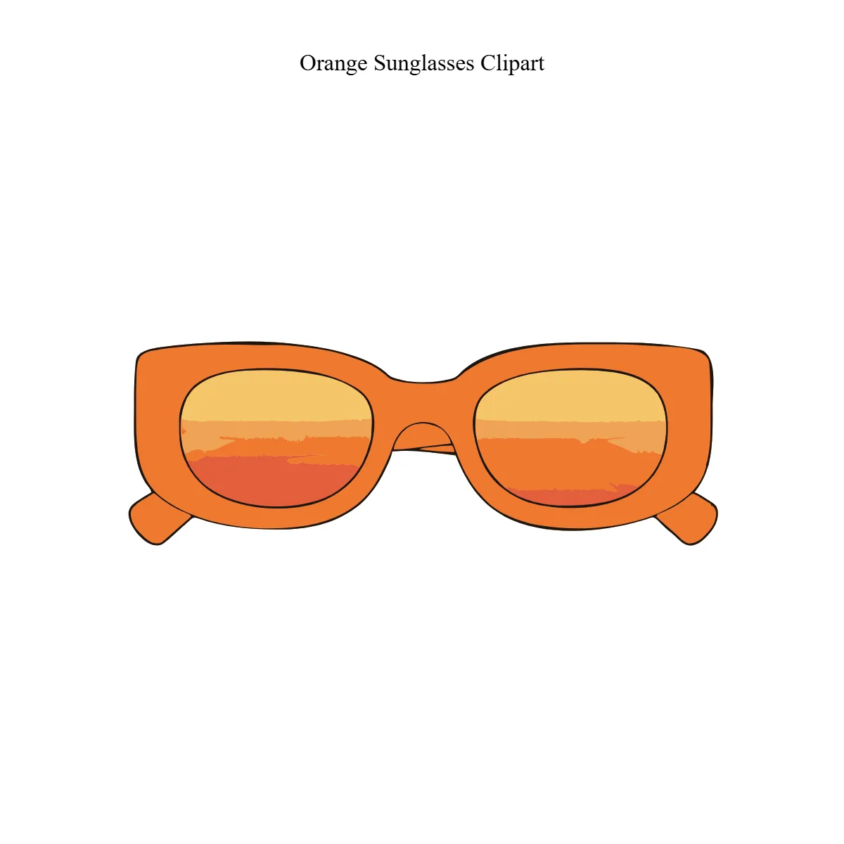 Orange Sunglasses Clipart