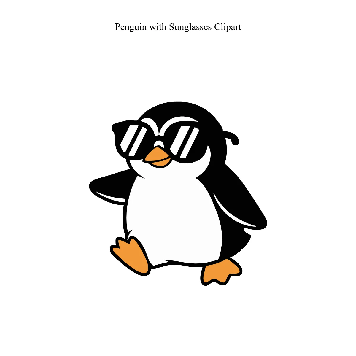 Penguin with Sunglasses Clipart