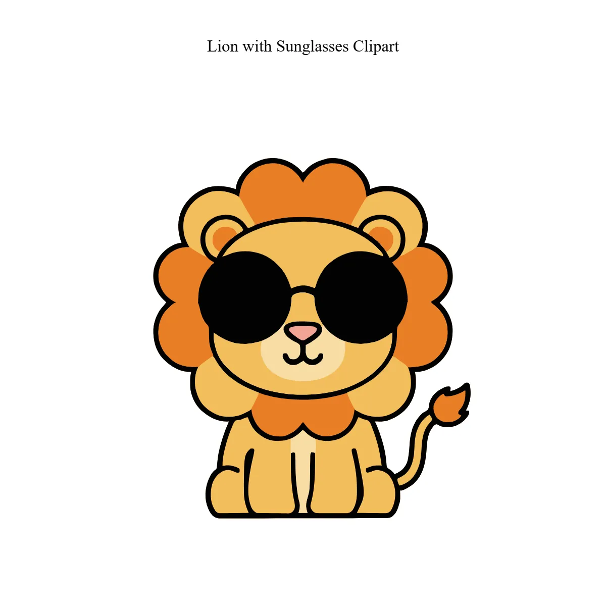 Free Lion with Sunglasses Clipart Template to Edit Online