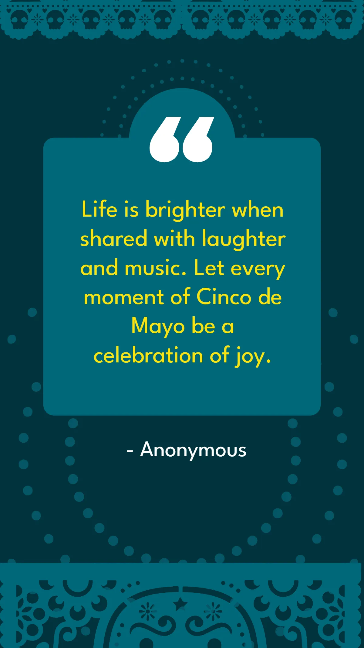 Free Fun Fiesta Cinco De Mayo Quote Template to Edit Online