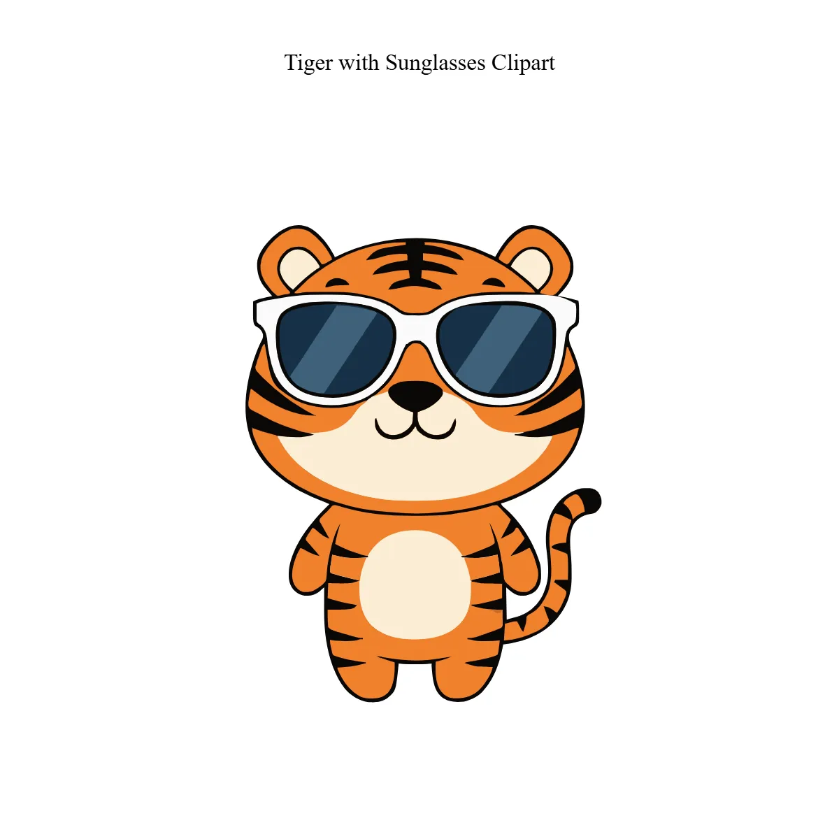 Free Tiger with Sunglasses Clipart Template to Edit Online