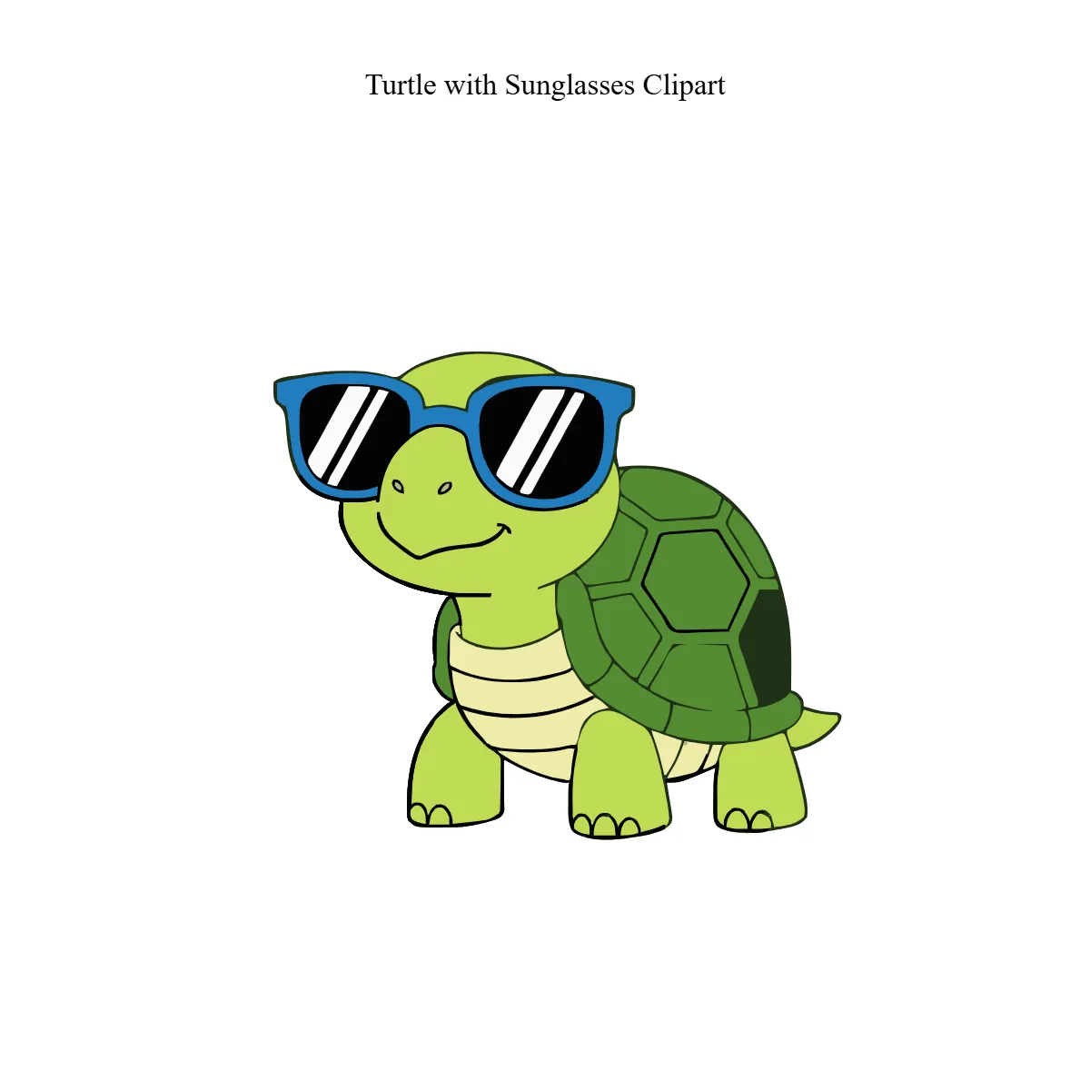 Free Turtle with Sunglasses Clipart Template to Edit Online