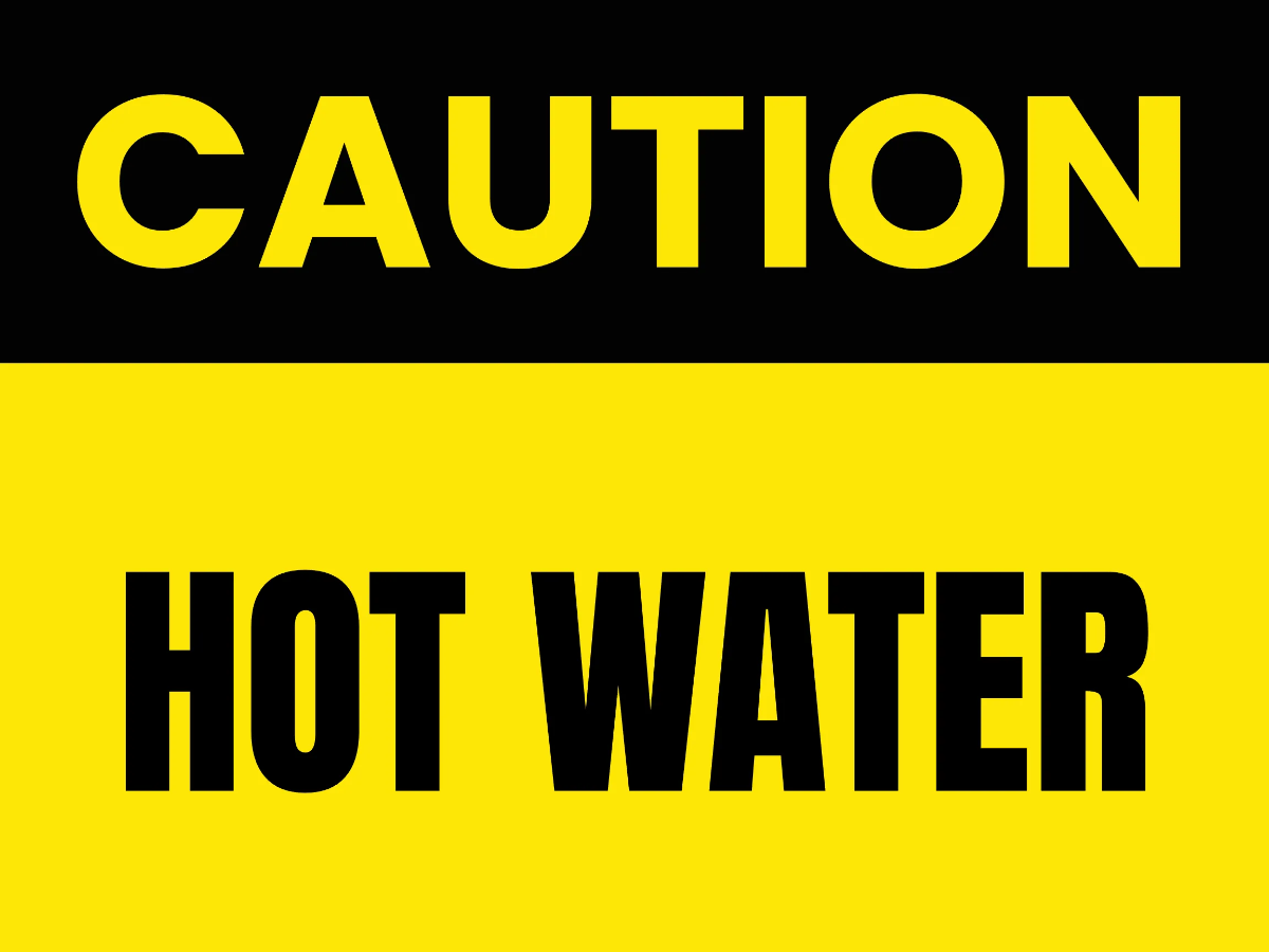 Free Hot Water Caution Sign Template to Edit Online