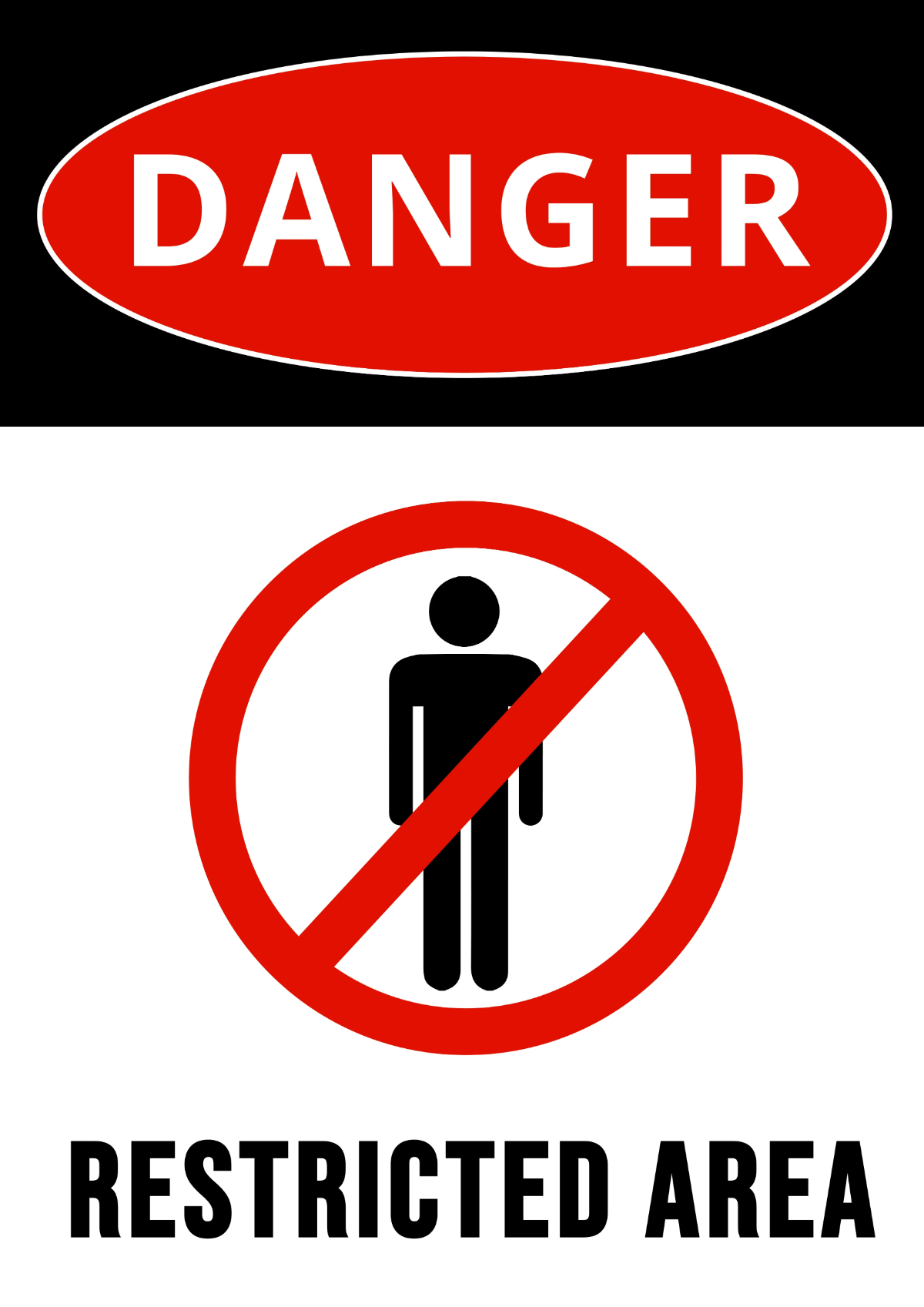 Free Restricted Danger Sign Template to Edit Online