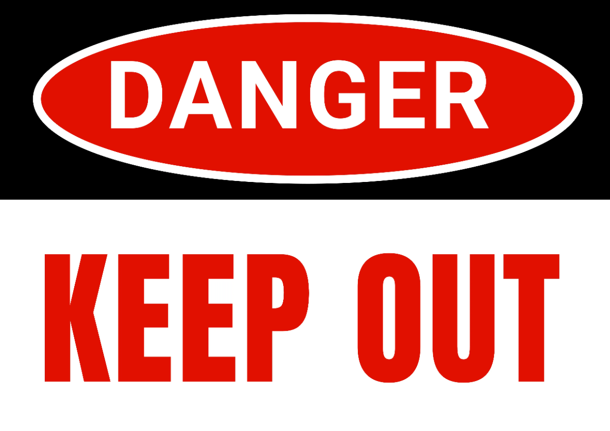 Free Keep Out Danger Sign Template to Edit Online