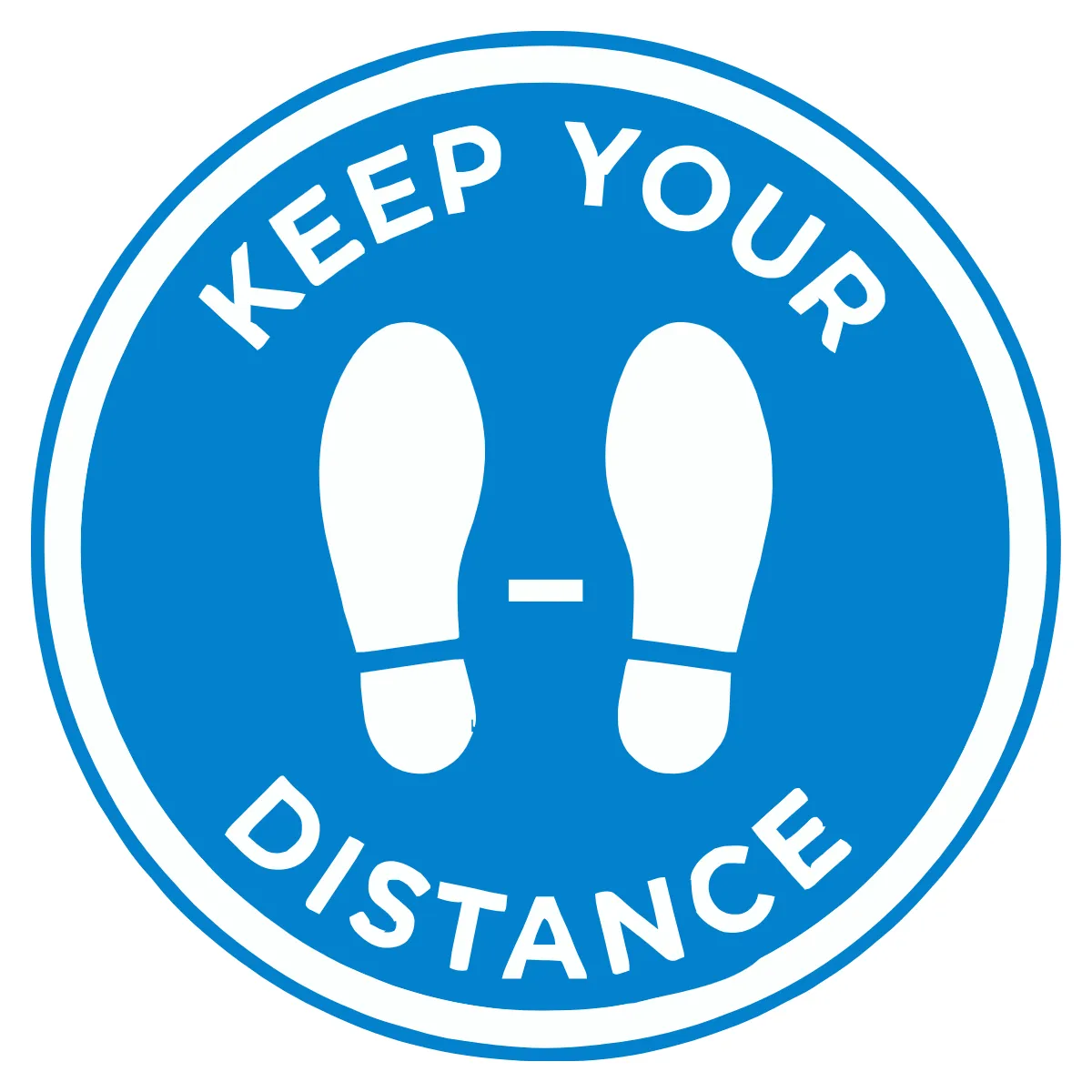 Free Keep Distance Floor Sign Template to Edit Online