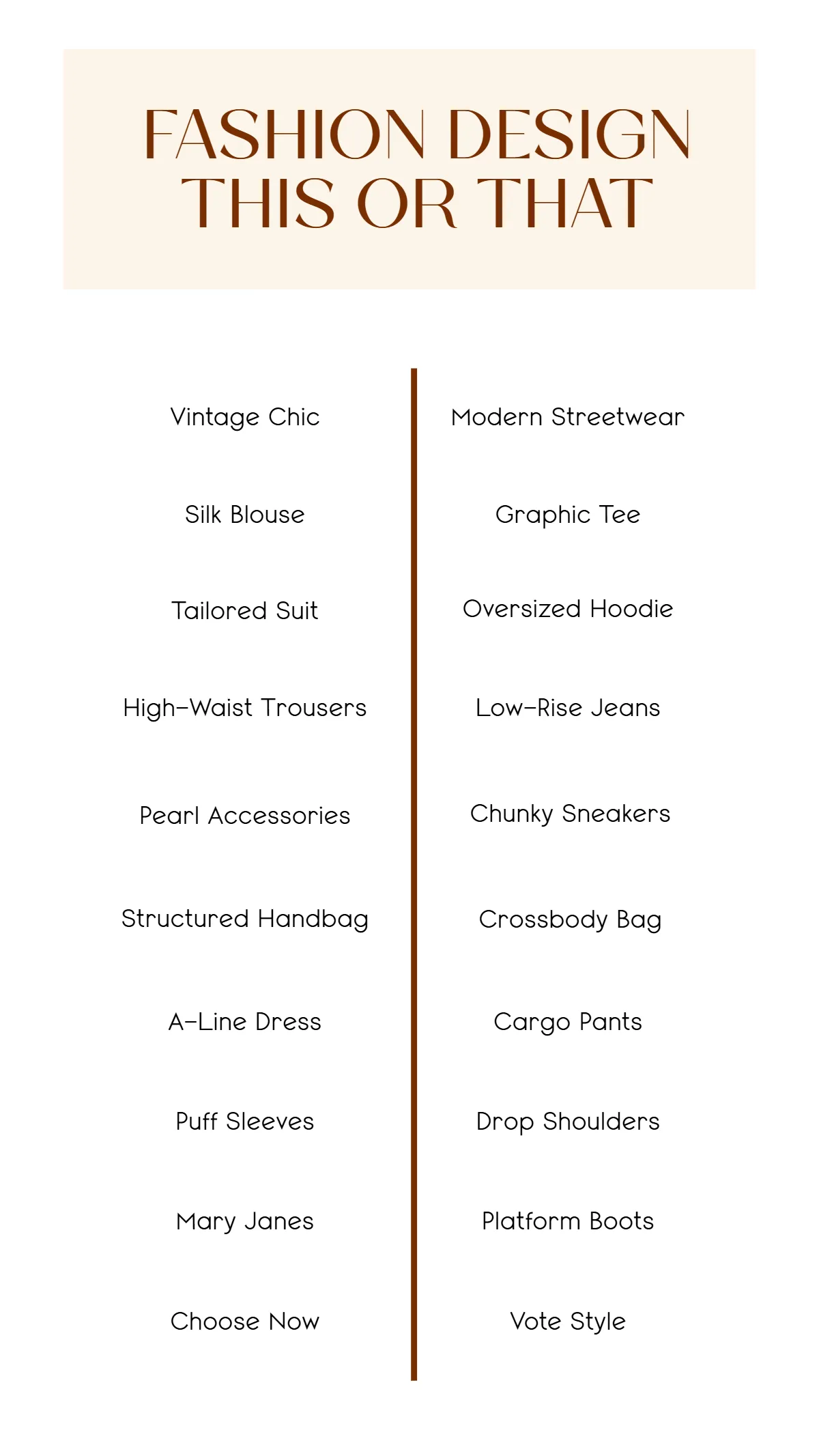 Free Design Outfit This or That Template to Edit Online