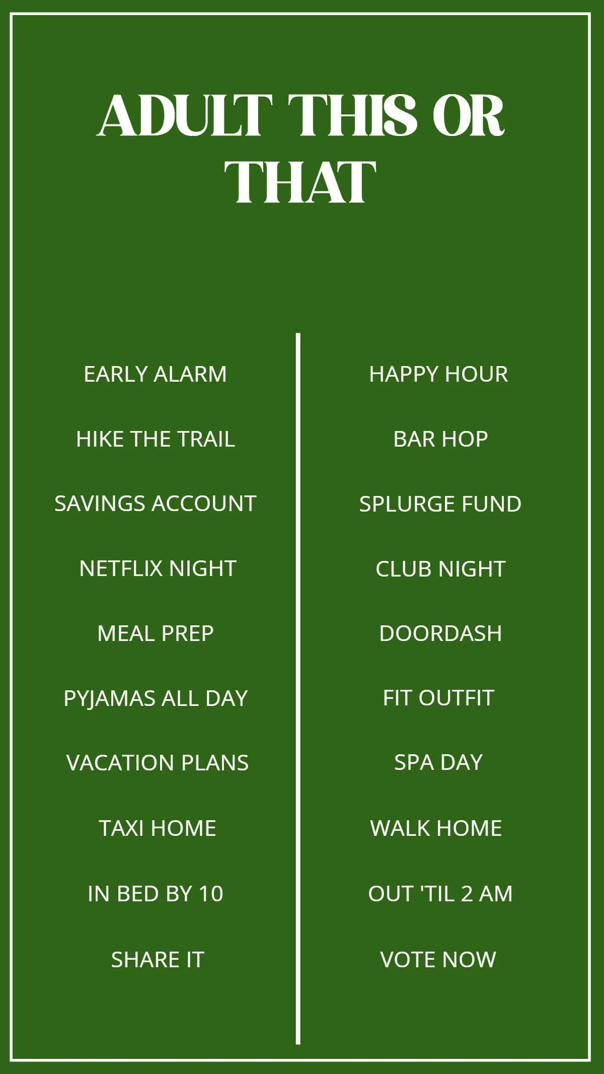 Free Adult This or That Template to Edit Online