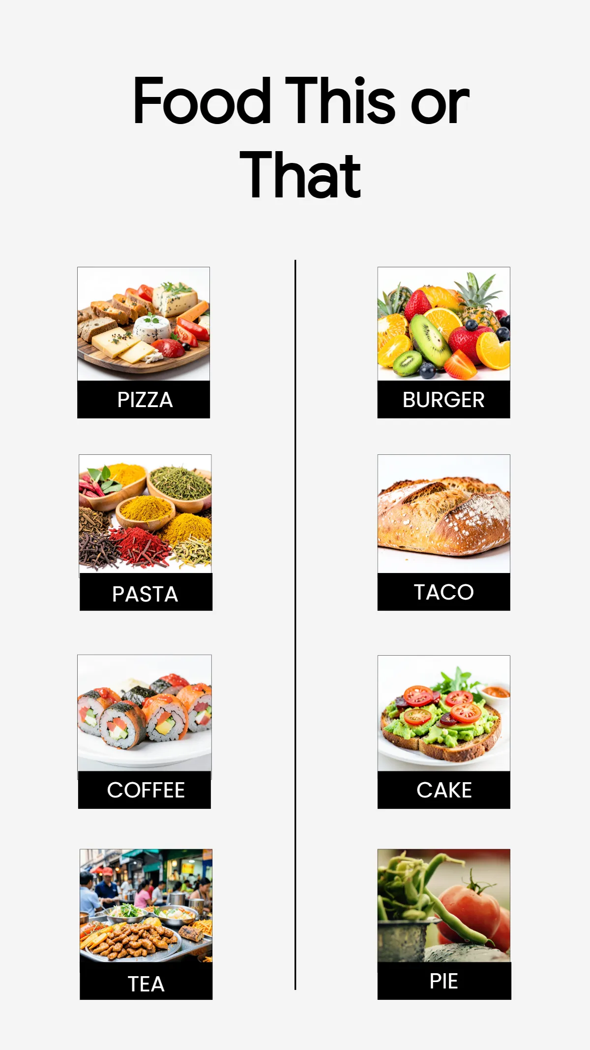 Free Food This or That Template to Edit Online