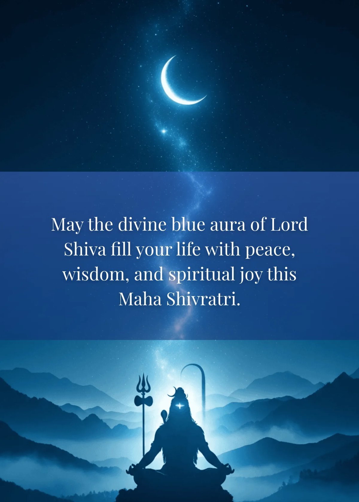 Blue Maha Shivratri Wishes Template