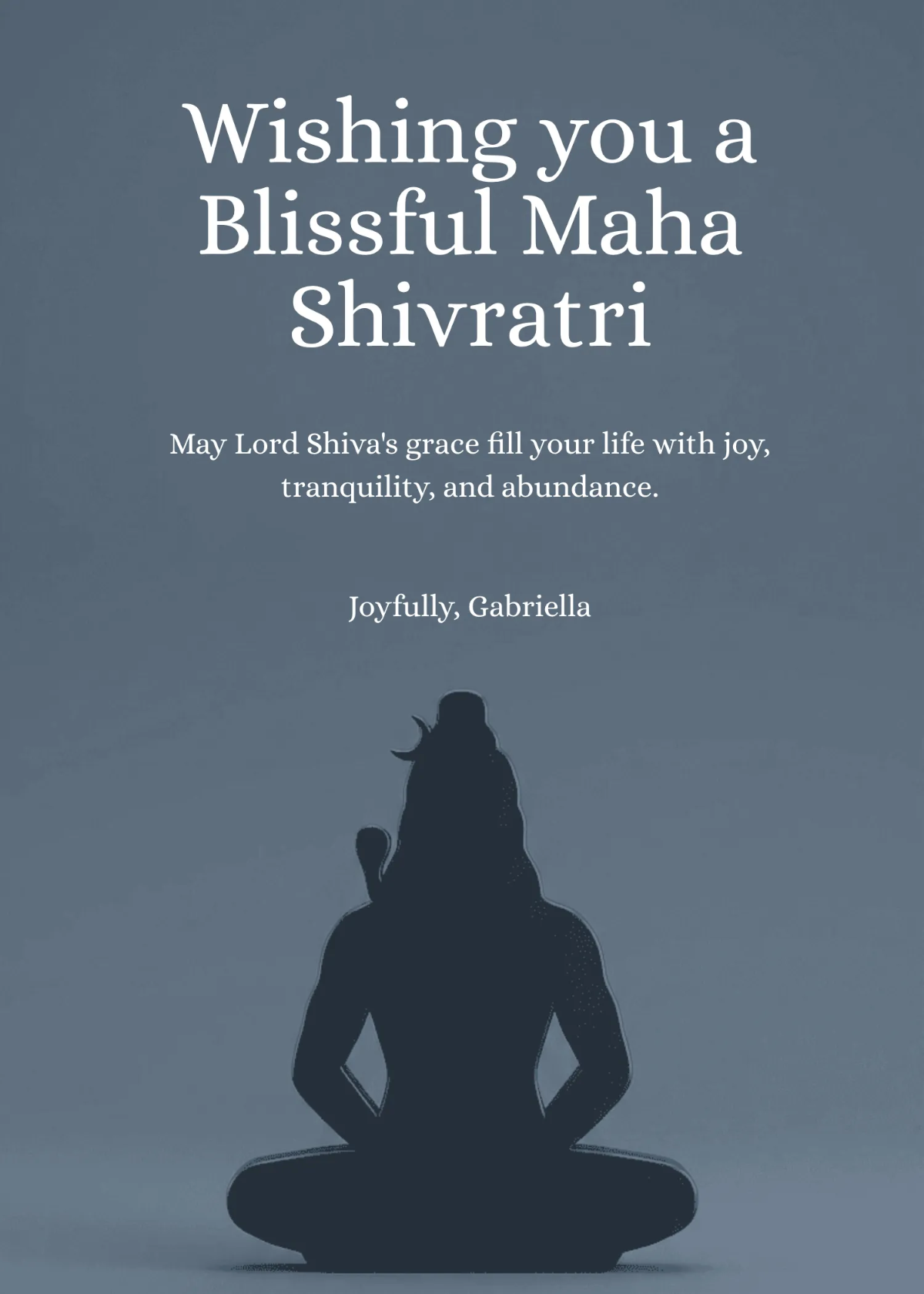 Minimalist Maha Shivratri Wishes Template