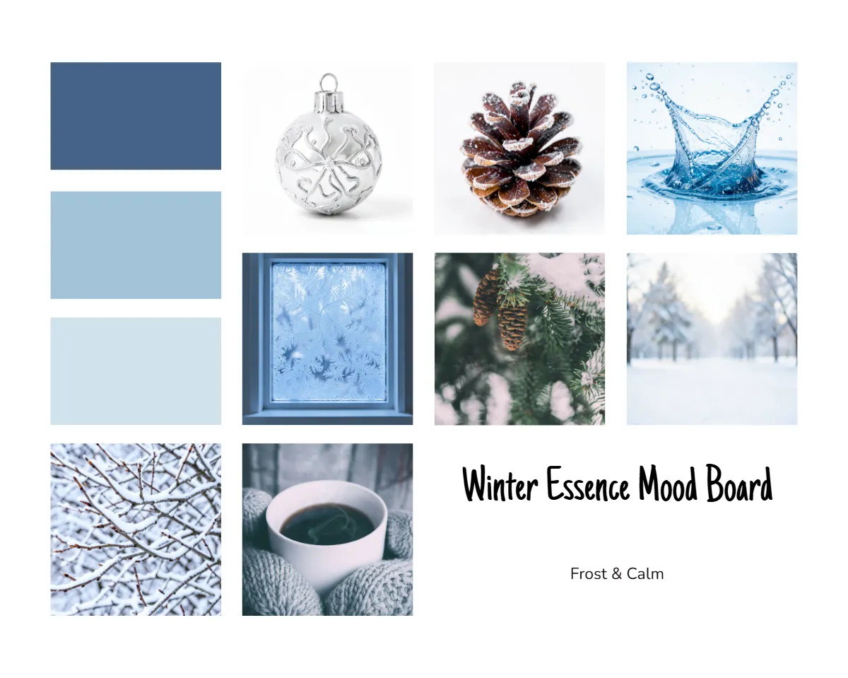 Free Winter Mood Board Template to Edit Online