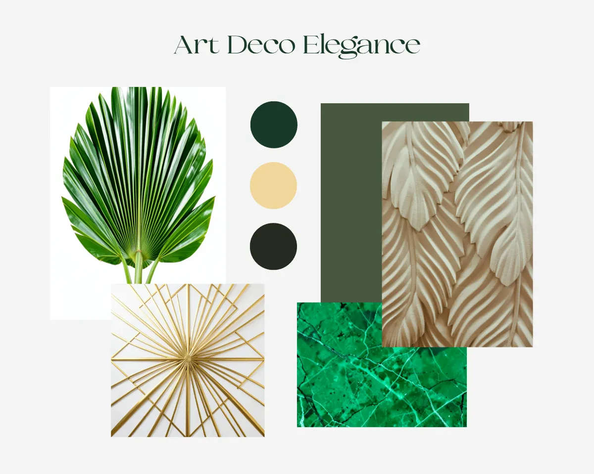 Free Art Deco Mood Board Template to Edit Online