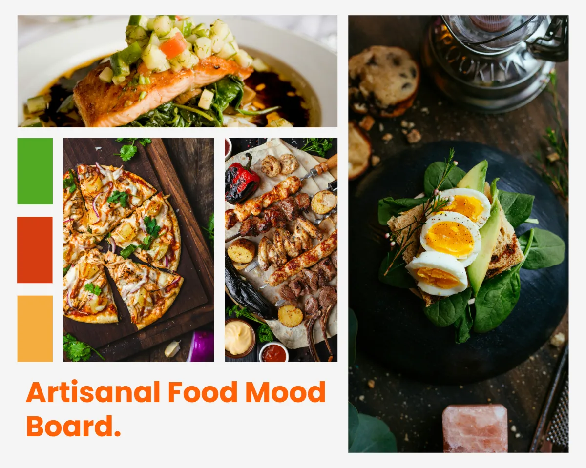 Free Food Mood Board Template to Edit Online