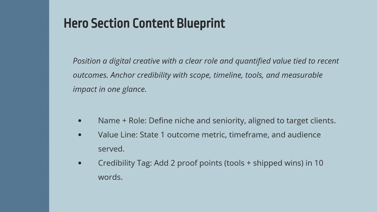 Free Portfolio for Digital Creatives Template to Edit Online