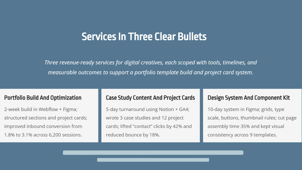 Free Portfolio for Digital Creatives Template to Edit Online