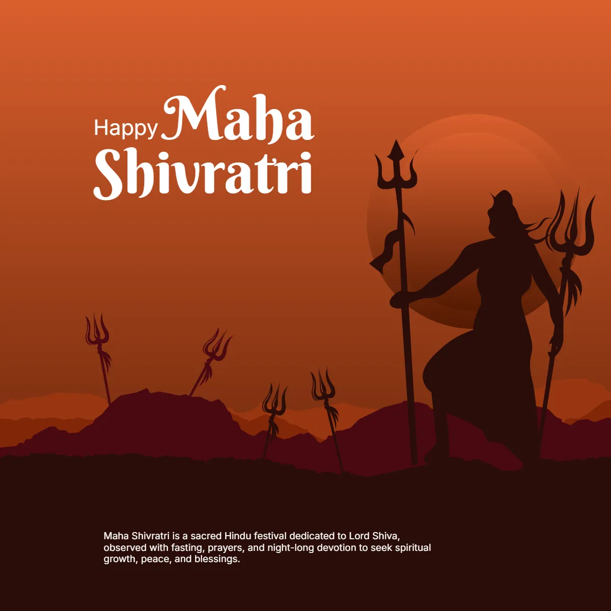 Free Maha Shivratri Dark Clip Art Templates to Edit Online