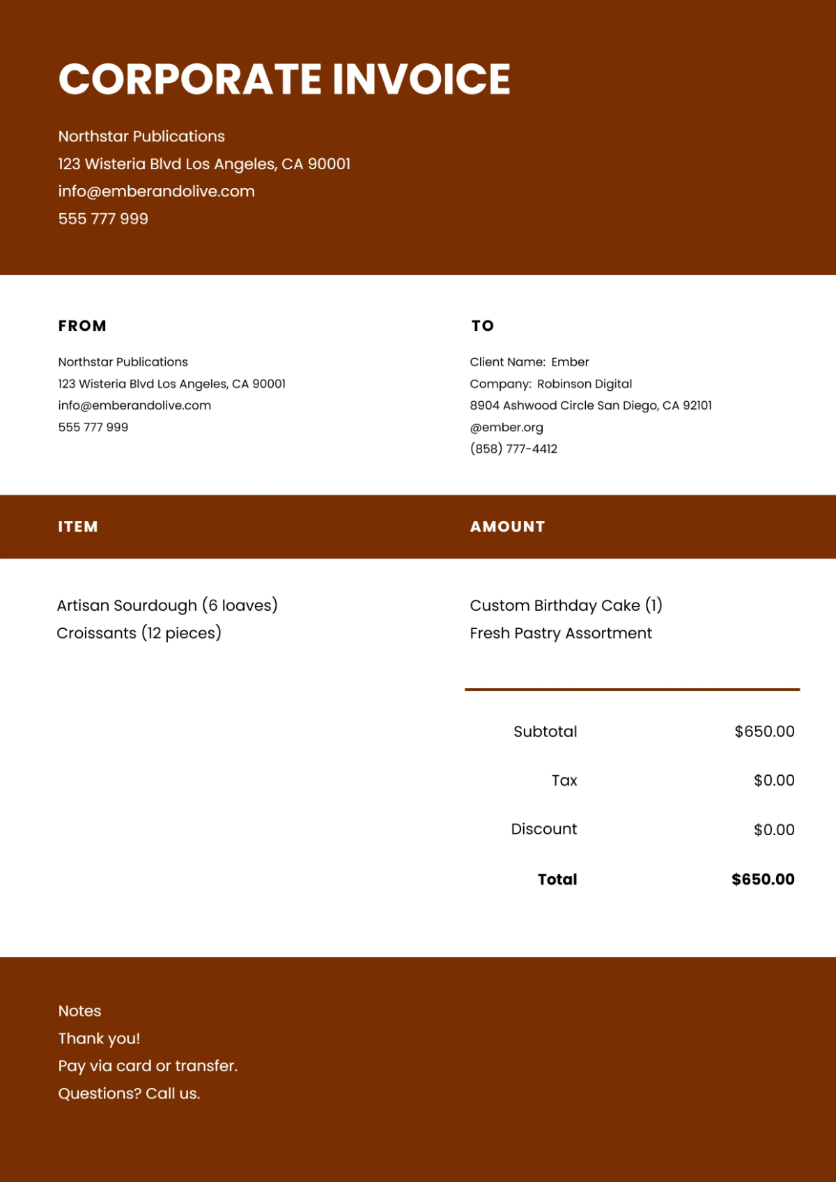 Free Bakery Invoice Template to Edit Online Free Bakery Invoice Template to Edit Online