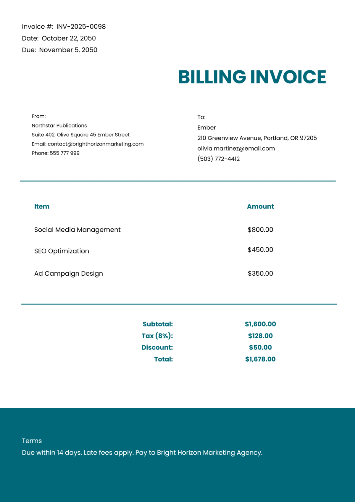 Free Billing Invoice Template to Edit Online Free Billing Invoice Template to Edit Online