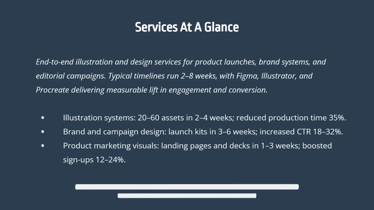 Free Illustration & Design Portfolio Deck Template to Edit Online