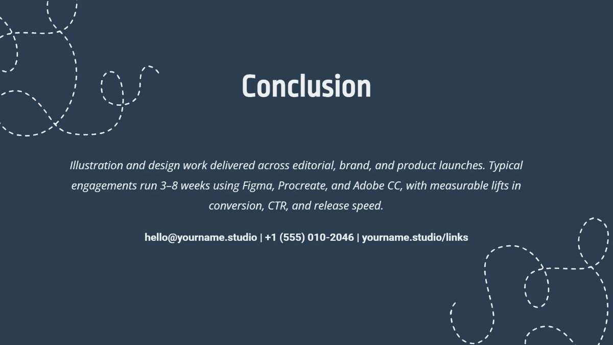 Free Illustration & Design Portfolio Deck Template to Edit Online