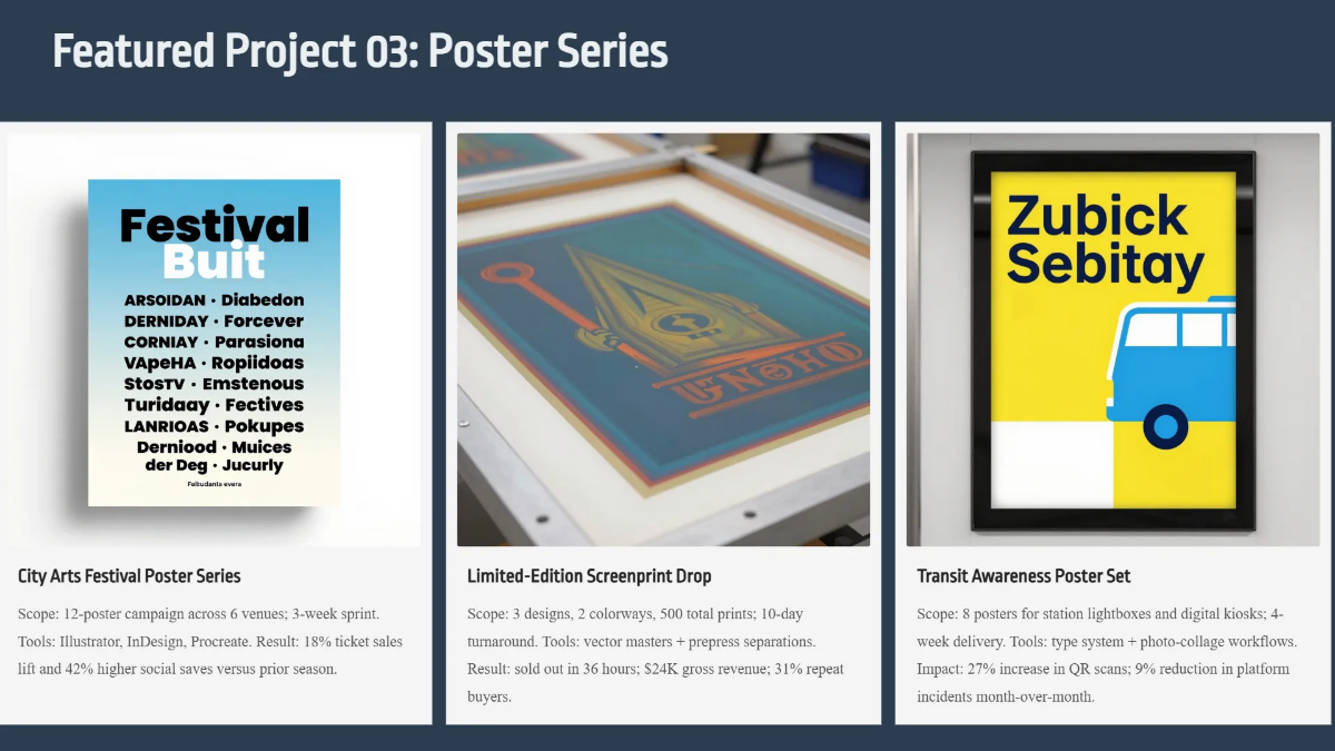 Free Illustration & Design Portfolio Deck Template to Edit Online