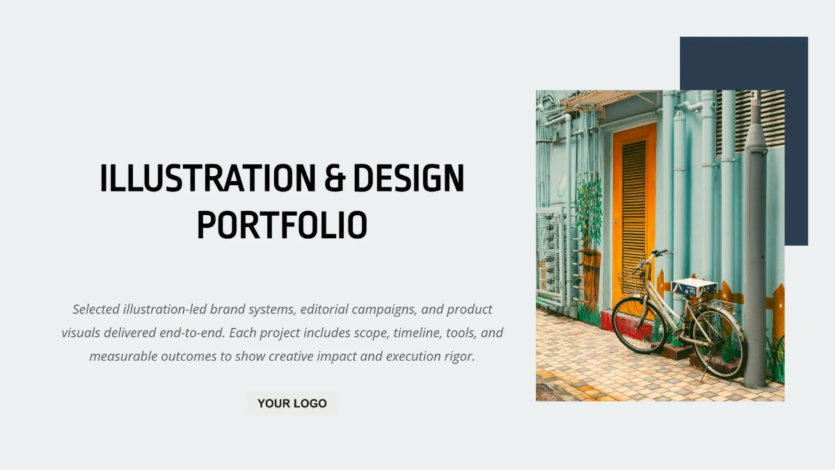 Free Illustration & Design Portfolio Deck Template to Edit Online
