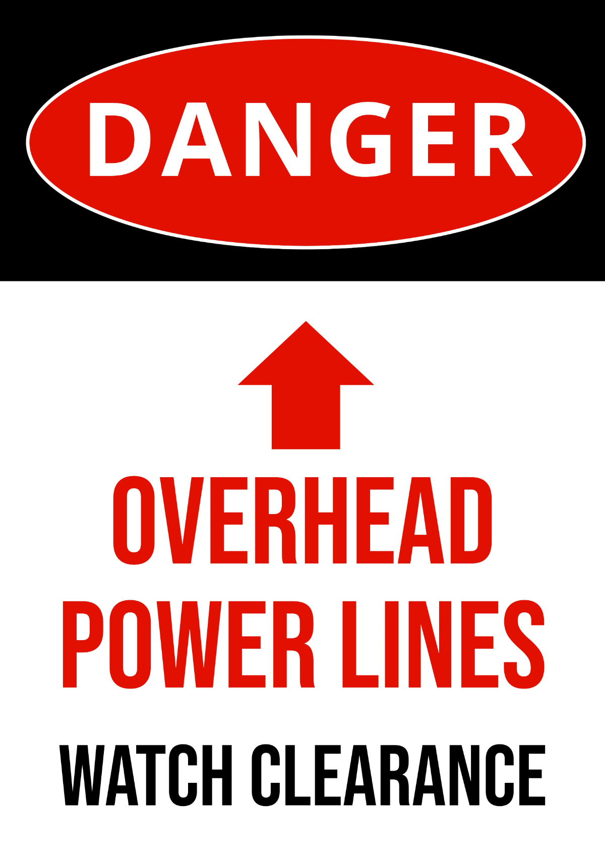 Free Overhead Power Lines Danger Sign Template to Edit Online