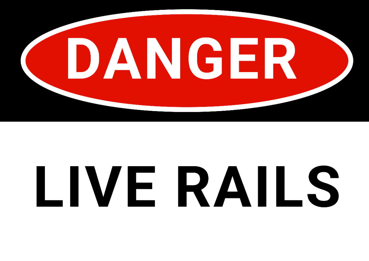 Free Live Rails Danger Sign Template to Edit Online