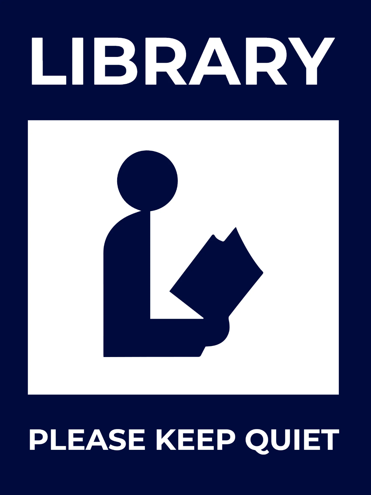 Library University Sign Template